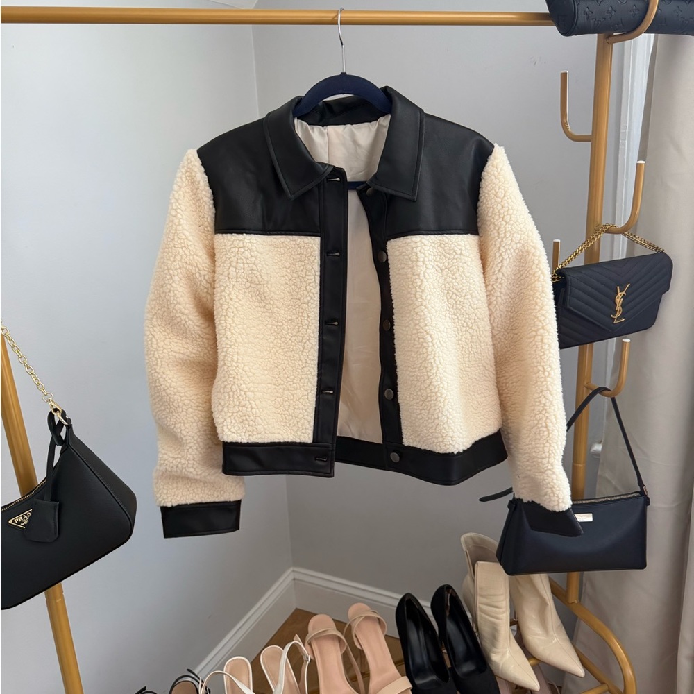 Black and Cream Women's Jacket